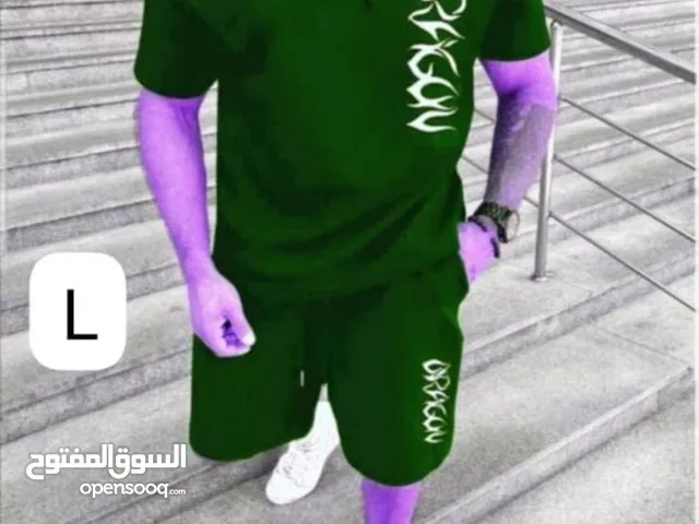 بيجامة شورت رجالي الخامة قطنية مقاسات L/Xl/2X/3X اوزان من 50 ل 85 كيلو السعر 5د فقط