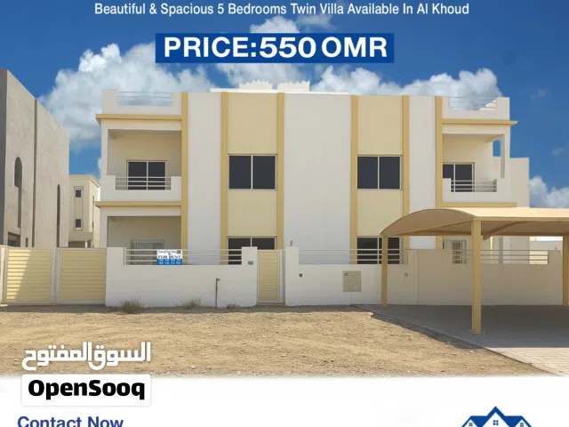Beautiful & Spacious 5 Bedrooms Twin Villa For Rent In AlKhoud