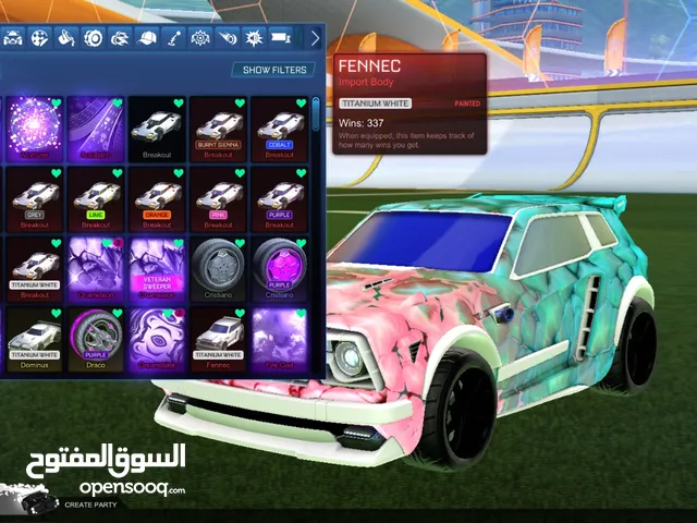 Steam Account with Rocket League (Rare skins and valuable) حساب ستيم فيه روكيت ليق مليان اغراض قويه