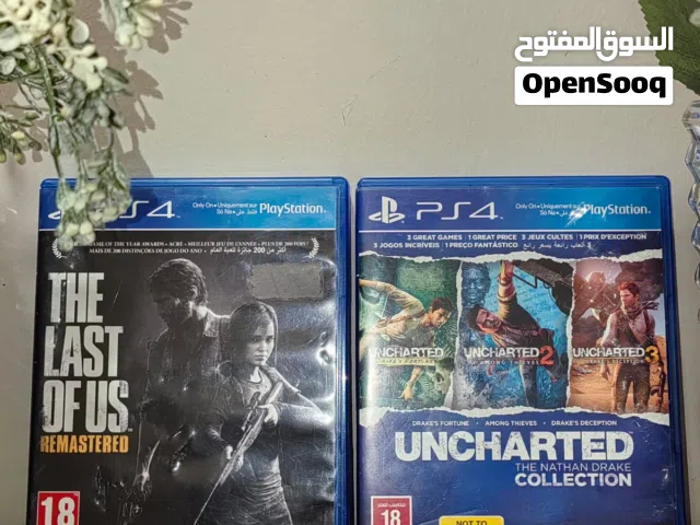 أشرطة PS4 نظيفة جداً (أنشارتد 3 أجزاء في شريط واحد+ ذا لاست أوف أس)