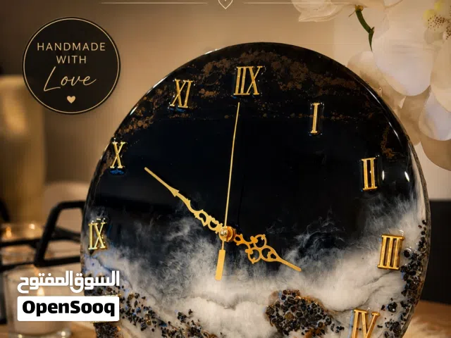 Luxury Handmade Resin Wall Clock  ساعة ريزن فاخرة يدوية الصنع