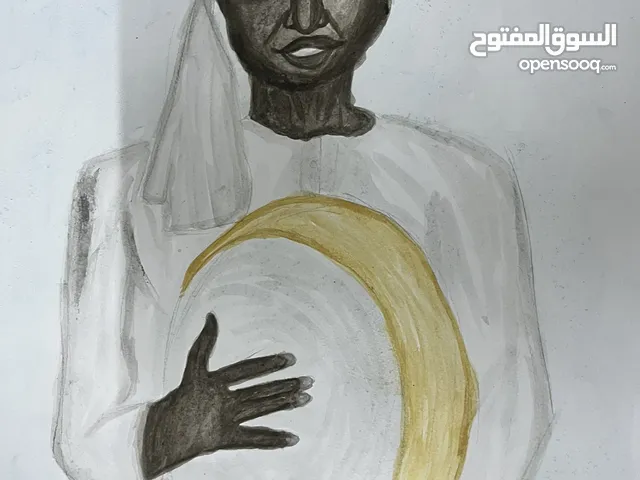 Nubian man watercolor painting