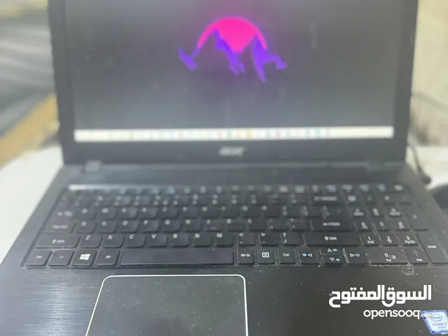 لابتوب acer الحالة نضيف الشاحنة جديدة يجي وياة جنطة وماوس المواصفات i5 6200 الرامات 4 التخزين1تيرا