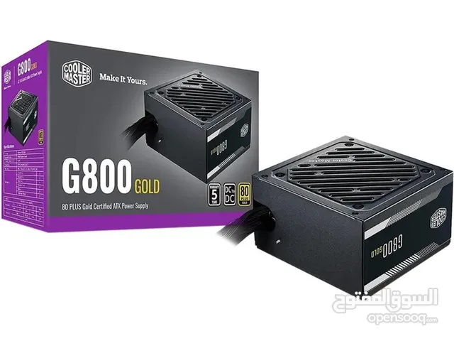 باور سبلاي كولر ماستر لأجهزة الجيمنج 800 واط حقيقي COOLERMASTER 800W 80+ GOLD GAMING POWER SUPPLY