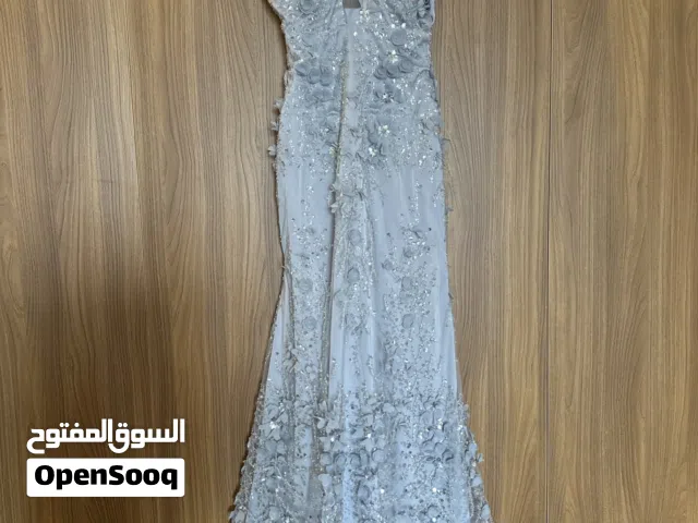 فستان سهرة بنات رمادي