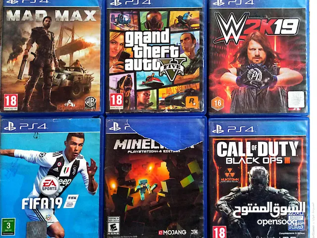 6 أشرطة لجهاز سوني 4
