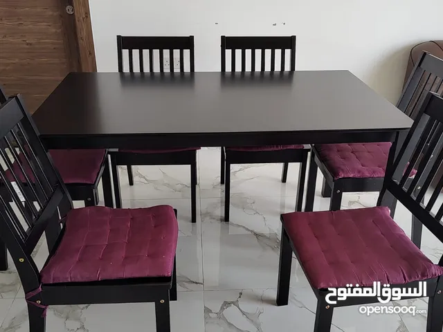 Wooden Dining Table with 6 Wooden Chairs