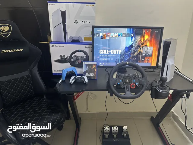 Playstation 5 Slim Disc (UAE Version) With 2 Wireless Controllers And 1 CD Game + Warranty 1 Year