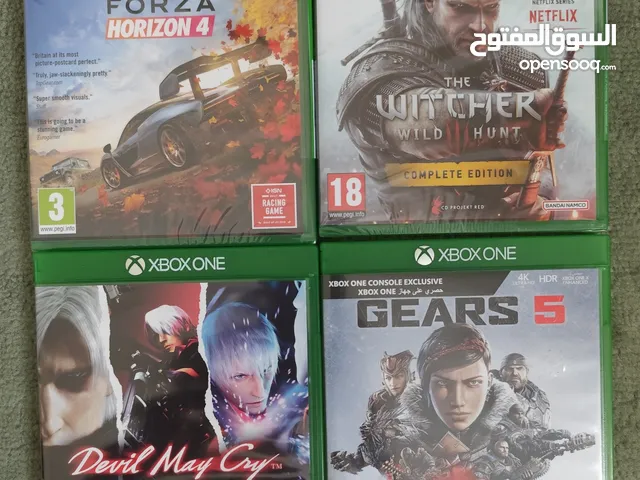The Witcher 3, Forza Horizon 4, Devil May Cry HD, Gears 5