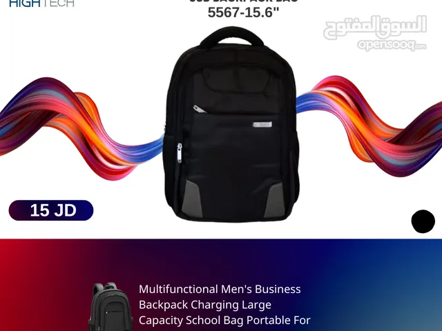 "CASUAL BUSINESS LARGE CAPACITY MULTI-POCKETS USB BACKPACK BAG S5567-15.6حقيبه لابتوب