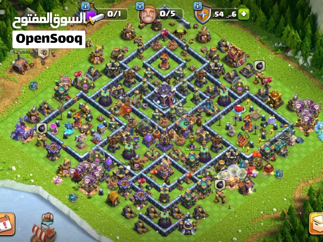 حساب كلاش تاون 15 جديد مع كلان لفل 6