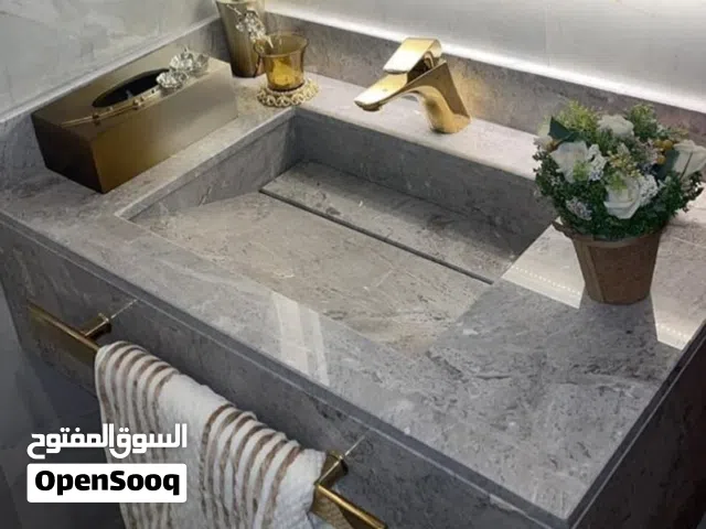 جميع انواع المغاسل رخام طبيعي او صناعي او بورسلين