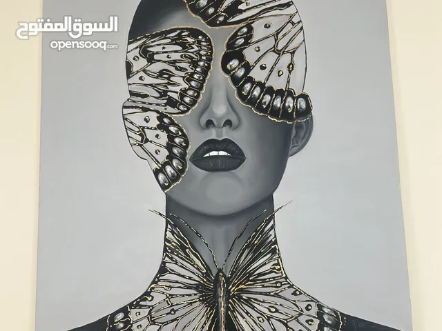hand-drawn oil painting