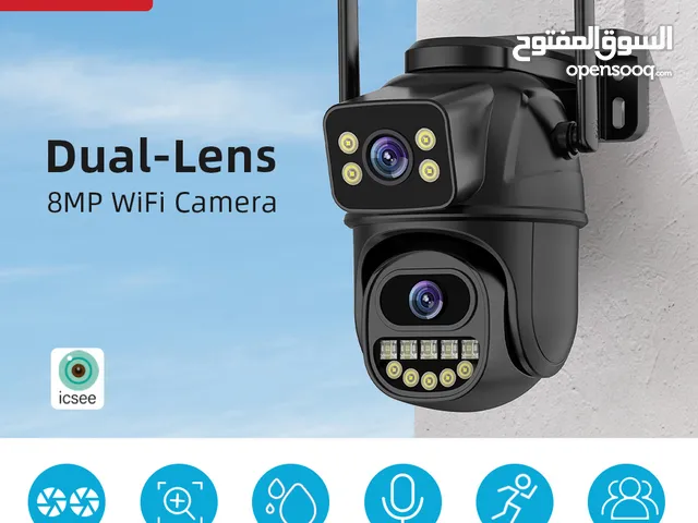 كاميرا مراقبة WI FI، TAITAS، عدسة مزدوجة 4K، 8MP