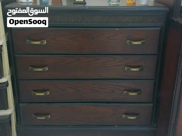 خزانة ضرفتين سحاب 180 سم  وتواليت وتختين مفرد لون بني