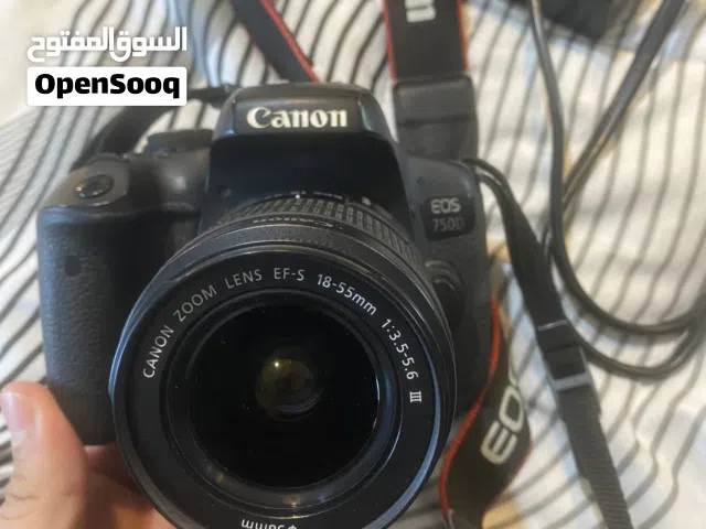كاميرا كانون 750D معها شنته والعدسه وشاحن والبطاريه