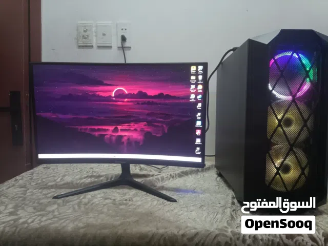 تجميعة قيمنق متكاملة PC مع شاشة وملحقاتها للبيع جاهز للعب)