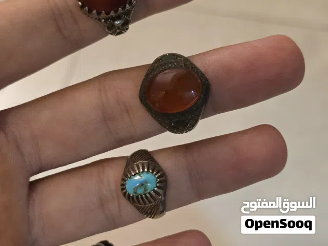 خواتم فضة احجار كريمة