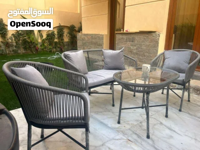 طقم رتان 4كراسى وتربية بالزجاج Retan Furniture oh