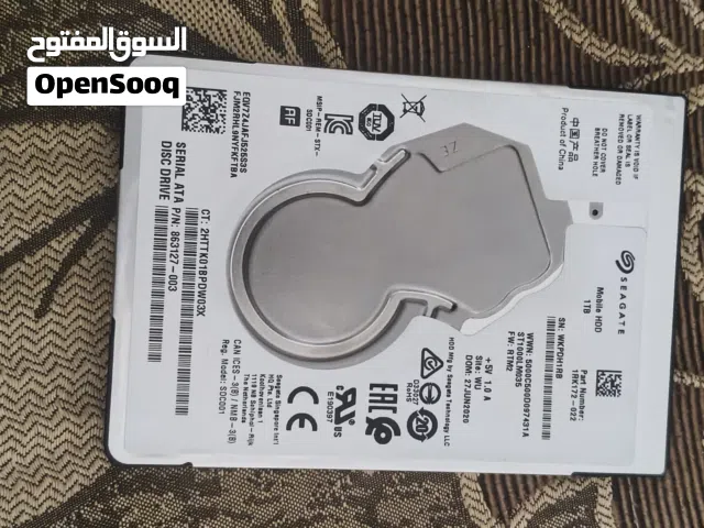 HDD تعمل للبي سي وا الابتوبات بسعة 1 تيرا شبه جديدة غير مستعملة