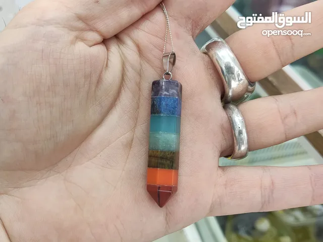 (beautiful necklace) بأفضل سعر في السوق، سلسال، قلادة فضّة الشاكرات السبعة الأصلية