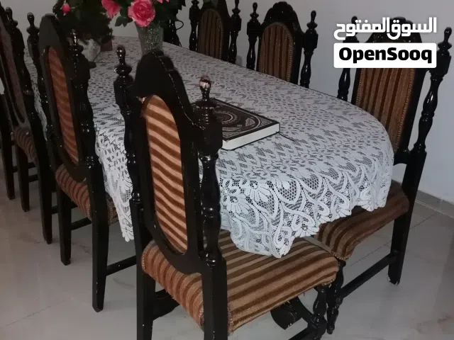 طاوله سفره خشب زان 8 كراسي للبيع