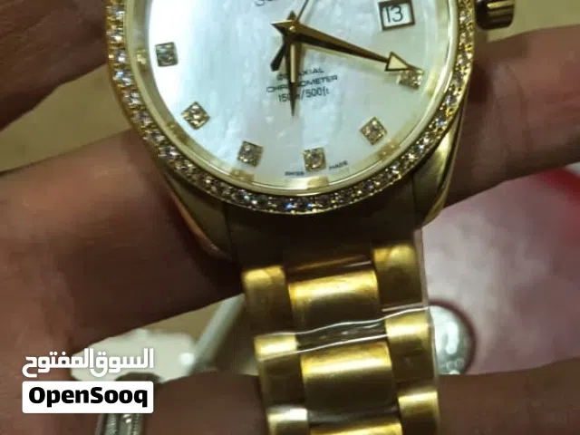 ساعة أوميغا سيماستر (الفاخرة) ذهب والماس ولؤلؤ