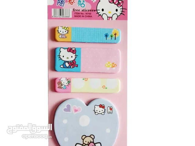 Hello Kitty Kawaii Sticky Notes Set - Adorable Pastel Stationary for Journaling, School, and office