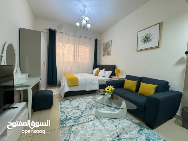 B1 استديو مفروش فرش جديد شامل كل الفواتير للايجار الشهرى فى عجمان ابراج الياسمين  منطقة الجرف 2