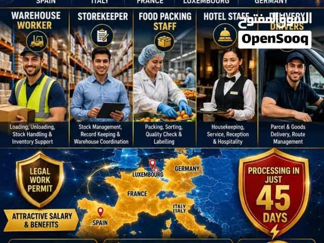 Europe Work Permit - 30 Days Only