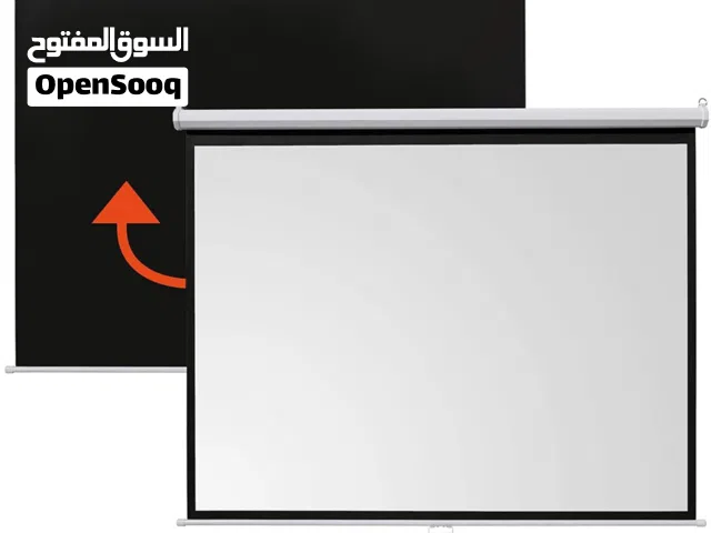 شاشة عرض للبروجكتر يدوية مستعملة (استعمال المعرض) قياس 160*160 سم