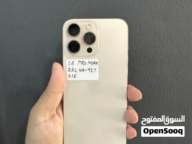 iPhone 16 pro max desert titanium 256 gb Arabic version battery 91% clean condition