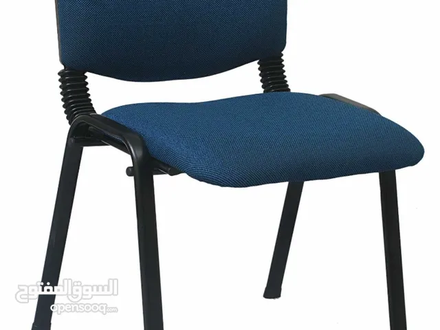 كرسي ثابت ارجل حديد منجد عدة الوان جلد/قماش