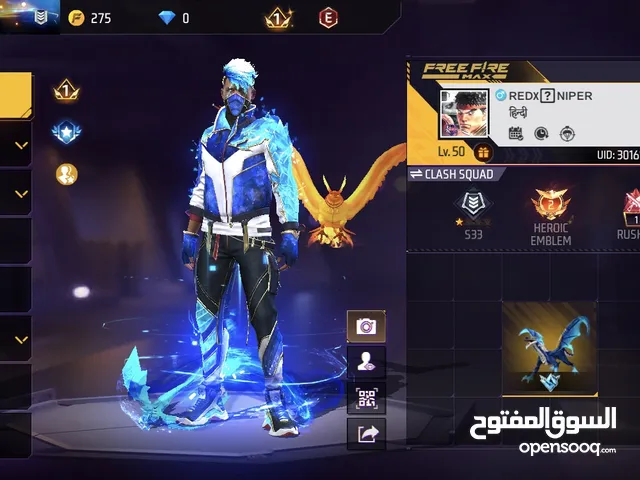 Free fire account for sale (negotiable)