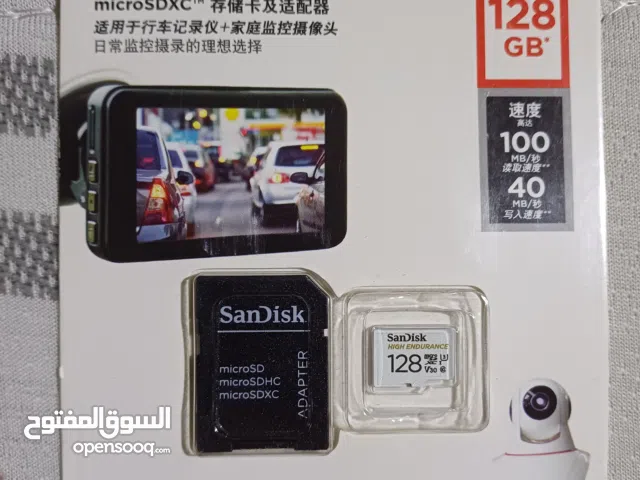 ScanDisk High Endurance V30 4K UHD Micro SD Card 128 GB ميموري كارد 128 غيغابايت جديد