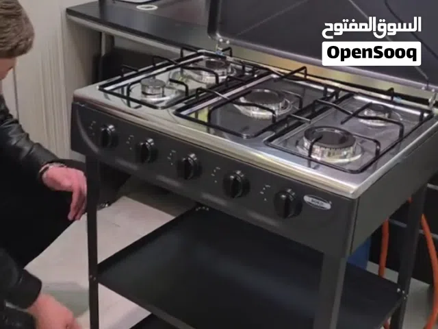 طباخ غاز 5 عيون نار زرقاء + شعلة إلكترونية مع ستاند وغطاء نار زرقاء صافية = حرارة أعلى واستهلاك أوفر