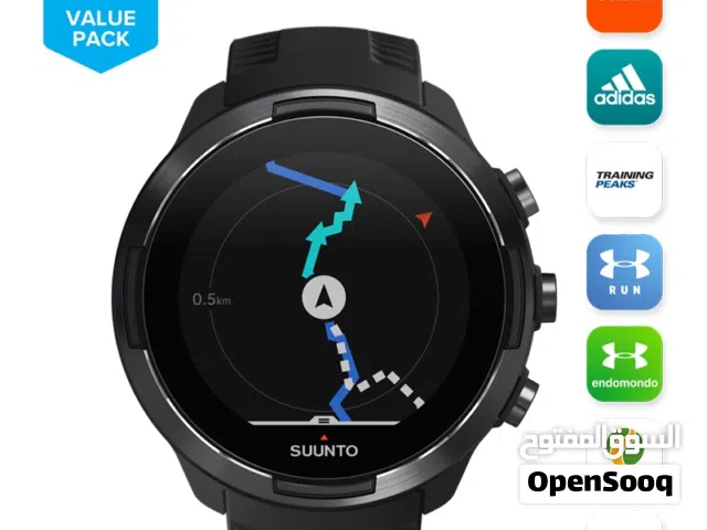 ساعة سونتو الرياضيه والاحترافيه Suunto 9 Baro Black, charging cable, Quick Guide,