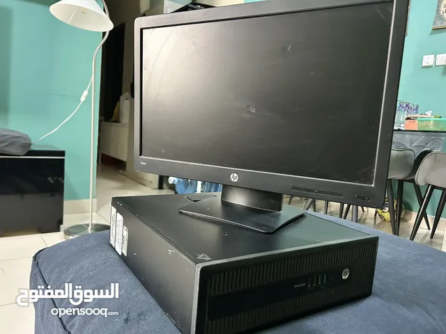 Hp pro desk desktop computer with monitor