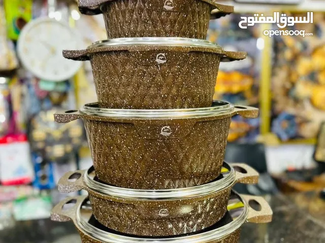 طقم طناجر 5 قطع بقلاوه ثقيل كفاله سنه جمله 40د