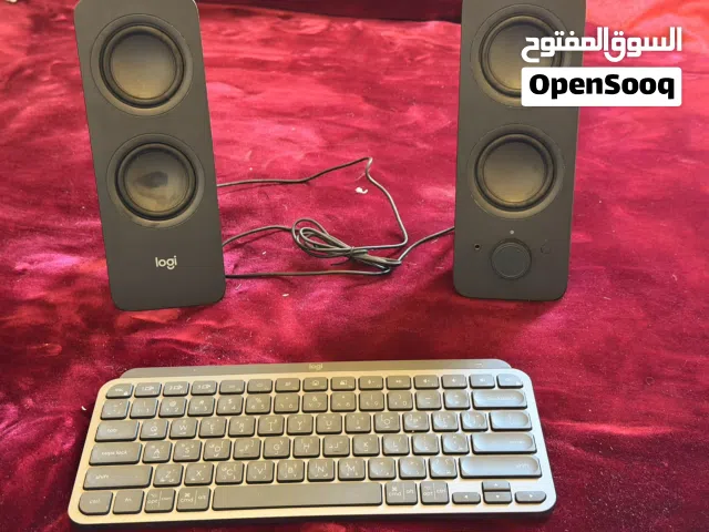 كيبورد لوجيتيك اصلي للماك وويندوز و 2 سبيكر لوجيتيك احترافي