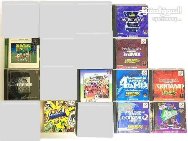 للبيع اشرطة ألعاب بلايستيشن 1 يابانية اصلية نادرة مستعملة بحالة جيدة جداً