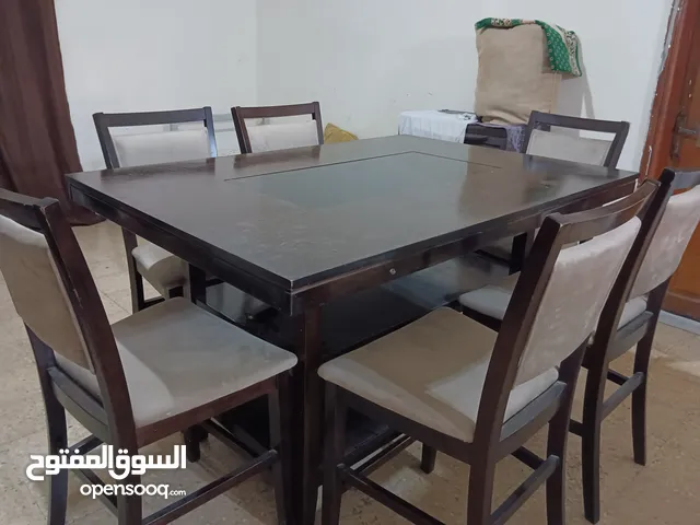 طاولة سفرة 6 كراسي خشب اصلي نضيف