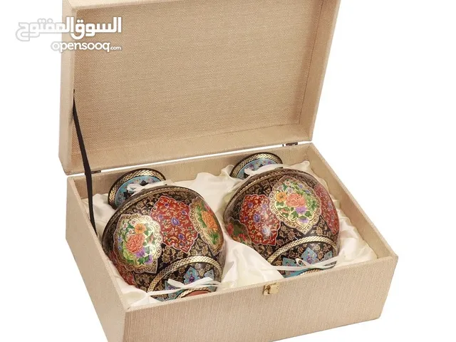 TARDAN Royal Gulf Collection – Persian Handcrafted Enamel Vase Set Export from Isfahan