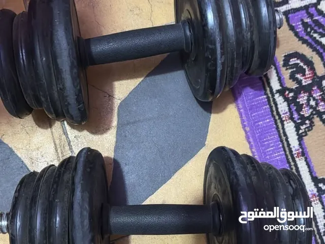 للبيع دمبلصات حديد عدد 2 حجم الواحدة 15 كيلو
