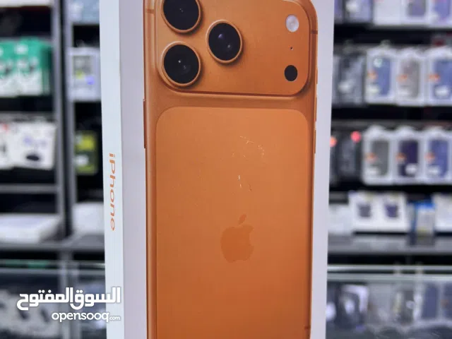 ايفون 17 برو ماكس (512) جيجابايت جديد  esim كفالة apple الرسمية سنة كاملة باللون البرتقالي