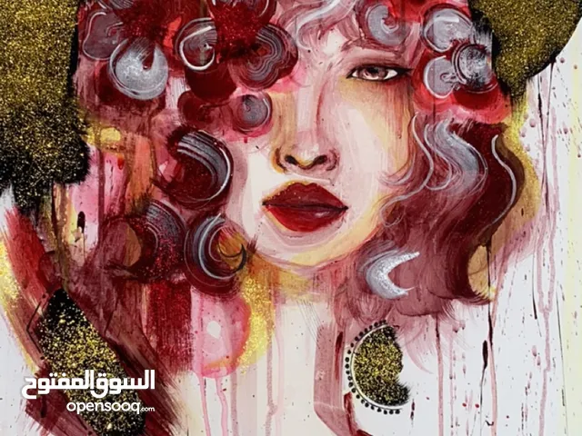 رسم يدوي لوحه ملفته