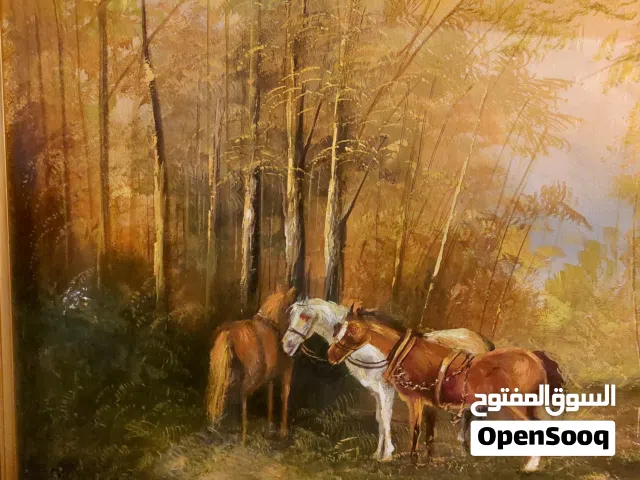 لوحه بريشة الفنان مقاس متر وعشره × 80