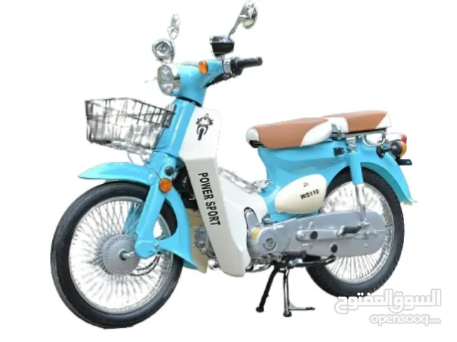 دراجة نارية كلاسيك باور سبورت - (شبيه هوندا 110) موديل 2025 - عرض يديد في معرض لونج للدراجات النارية