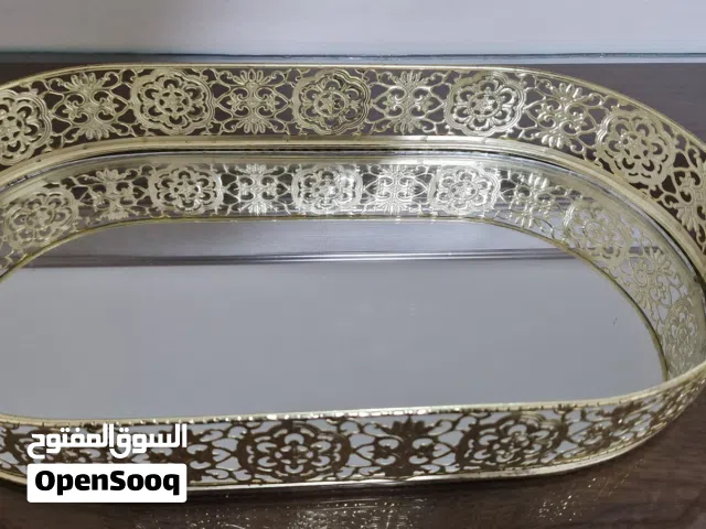 Decorative table top golden tray