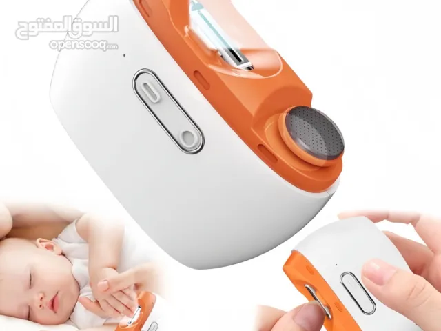 مقص أظافر أوتوماتيكي، مقص أظافر كهربائي 2 في 1 وملمع أظافر، مقص أظافر كهربائي للأطفال مع ضوء